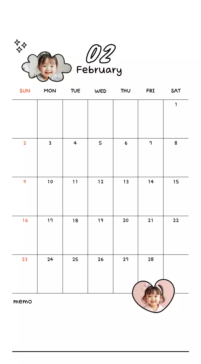 Adorable photo calendar