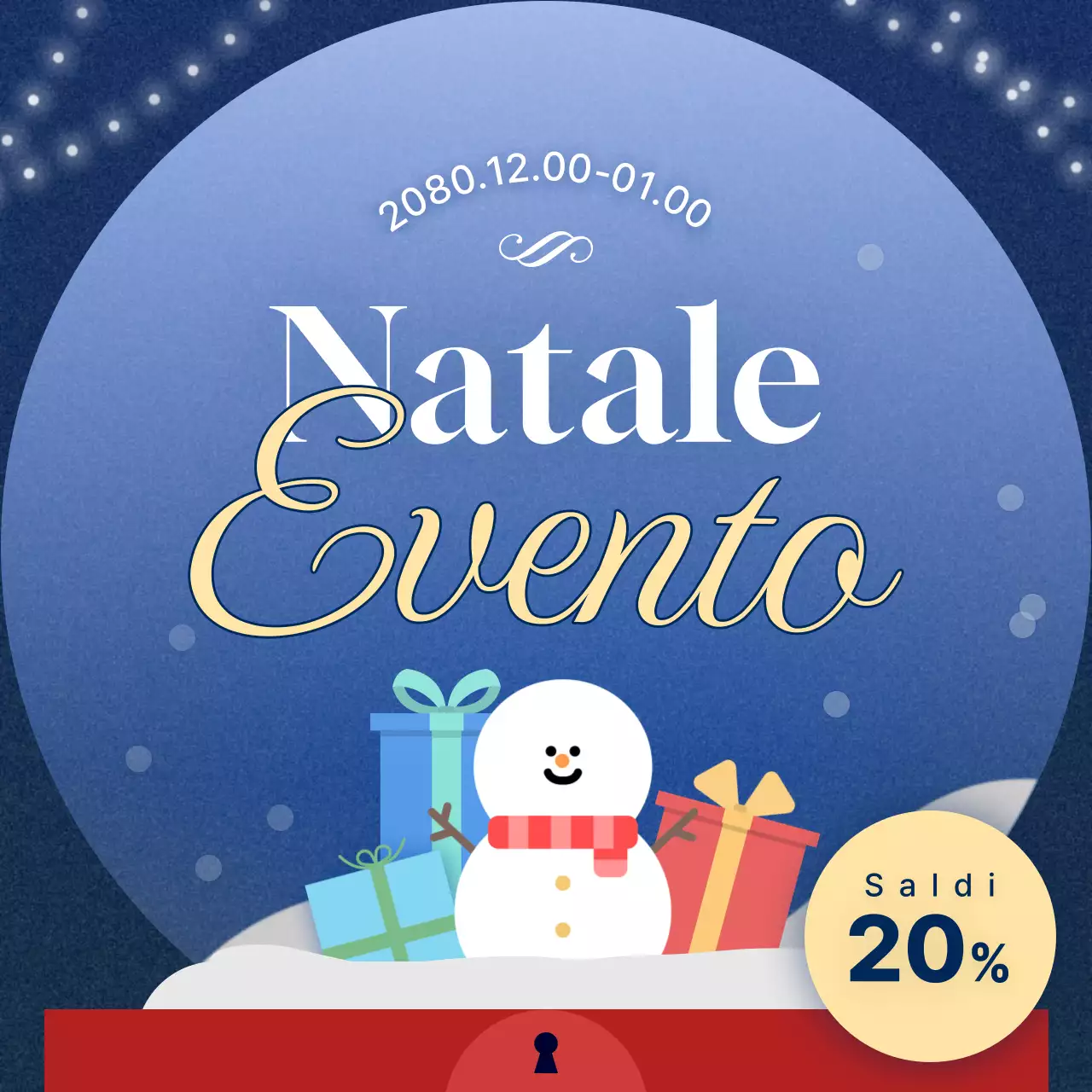 Evento natalizio moderno blu