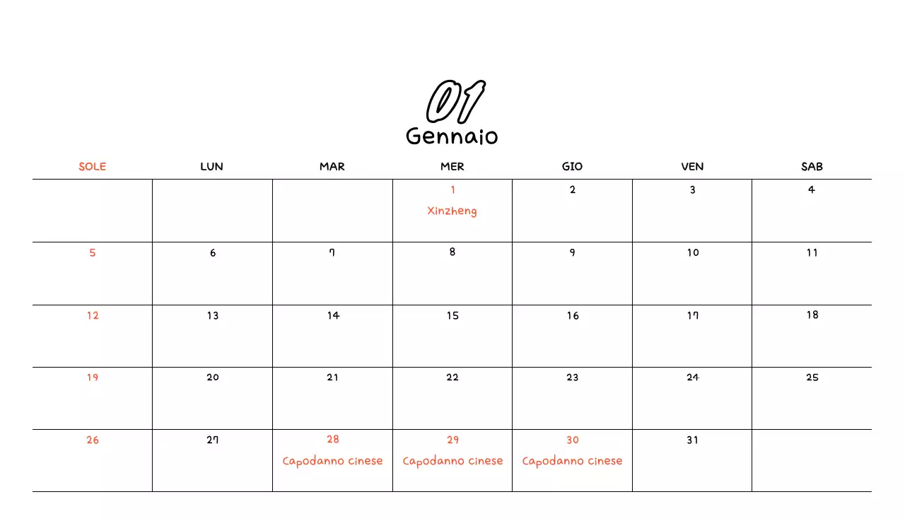 Calendario giallo con foto carine