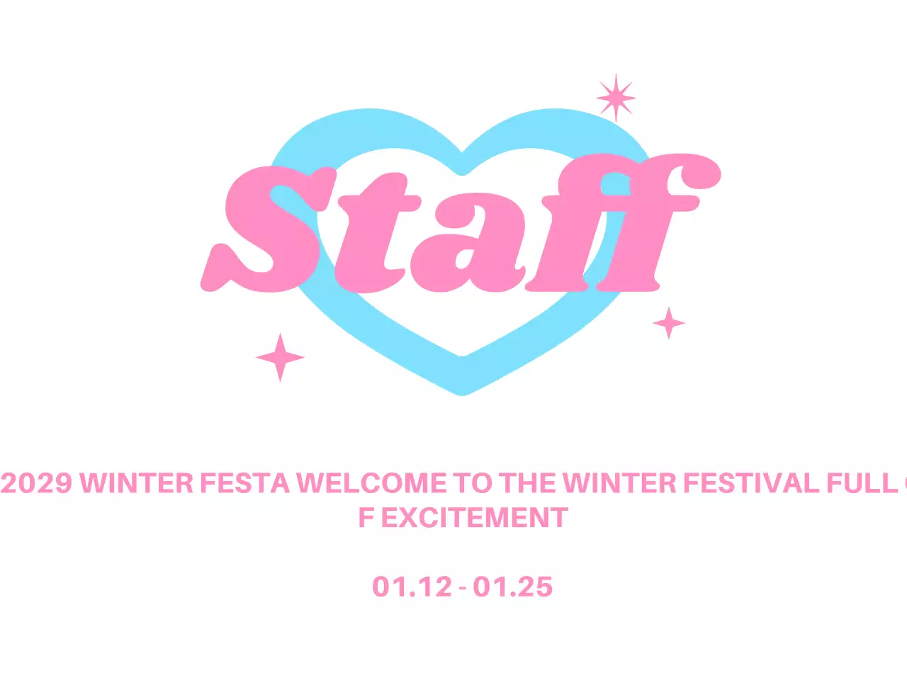 Heart-shaped festival staff logo