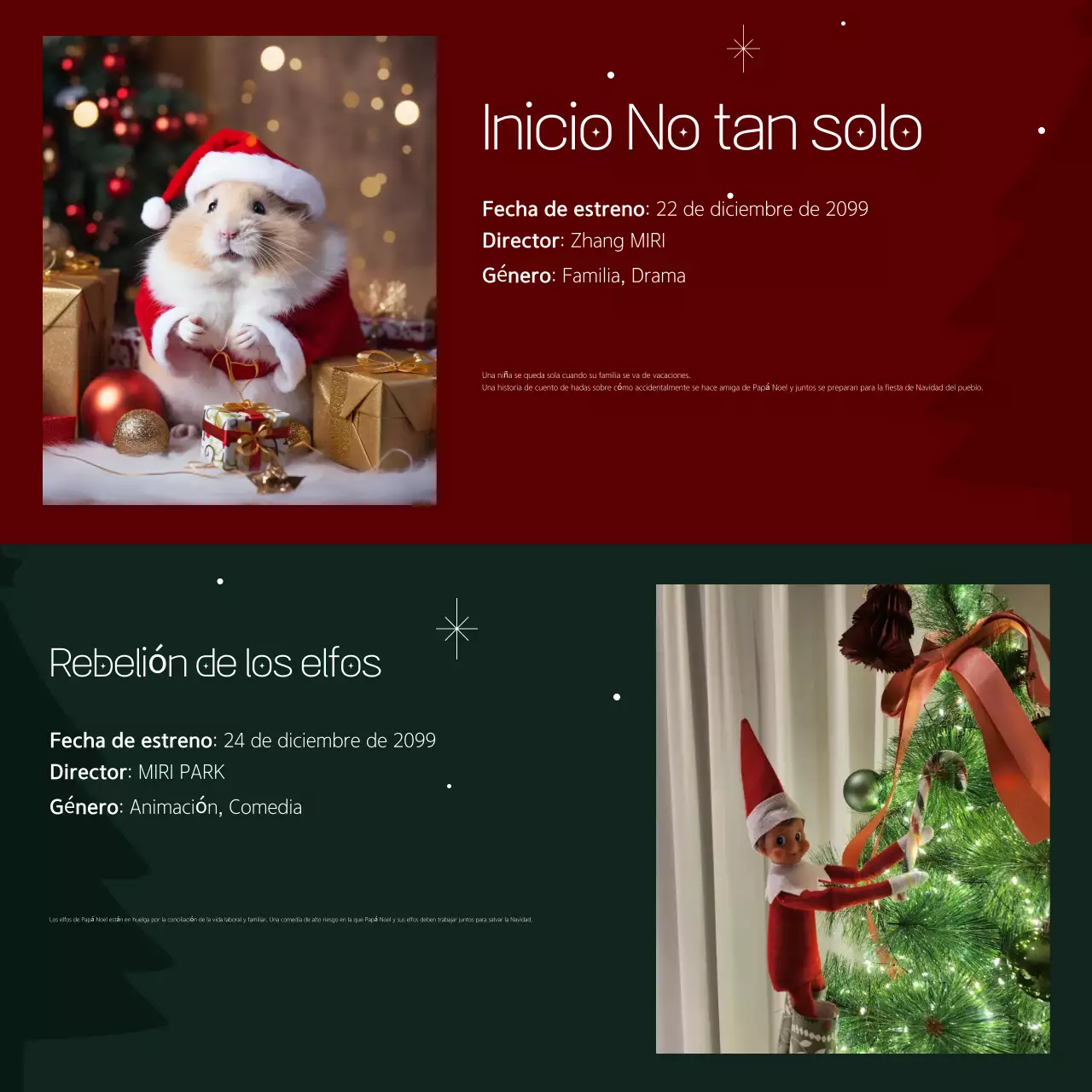Picos rojos navideños