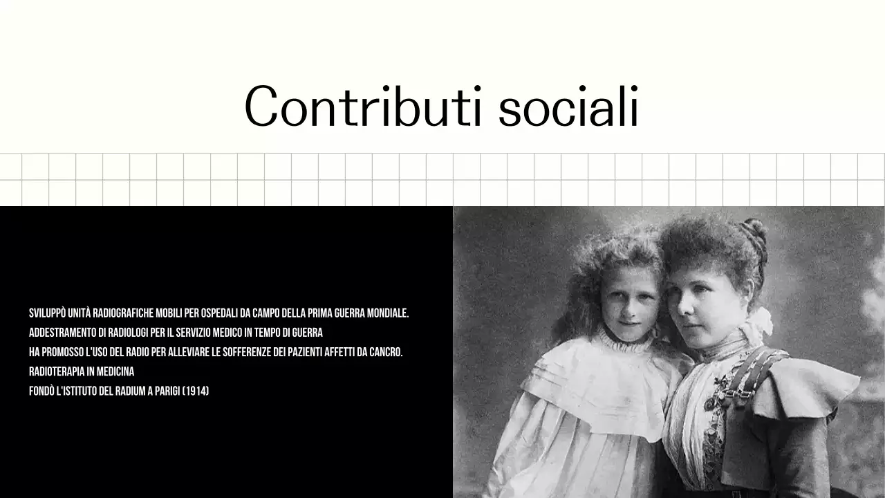 Esplorare la vita di Marie Curie Presentazione semplice nero-beige