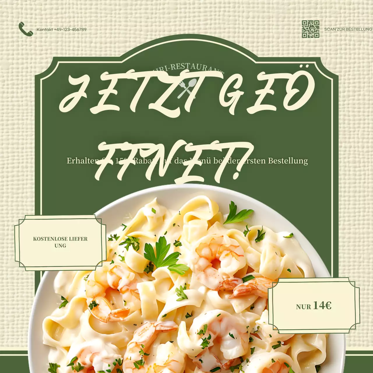 grünes klassisches restaurant förderung