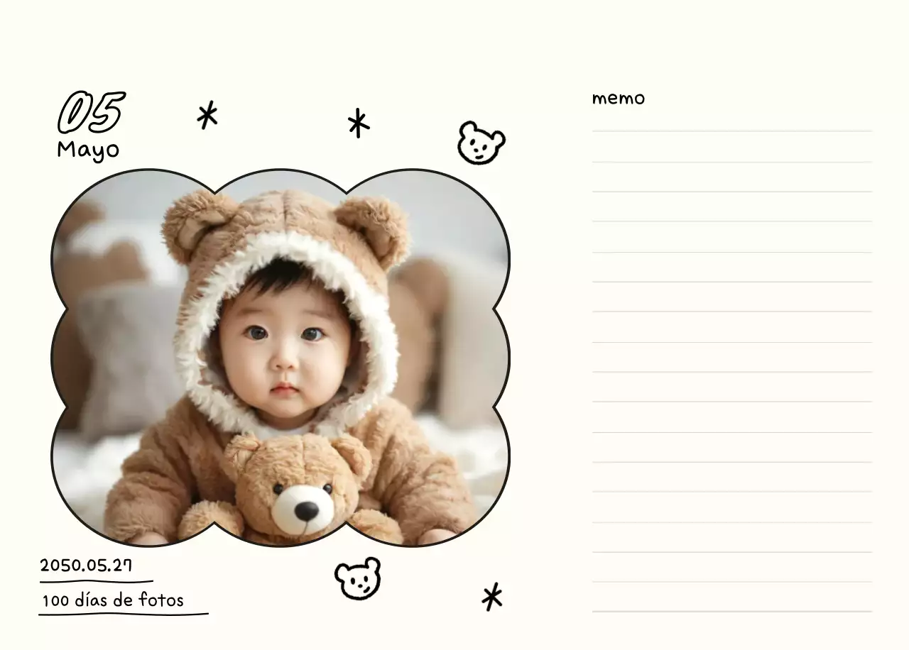 Agenda de Año Nuevo blanca y bonita