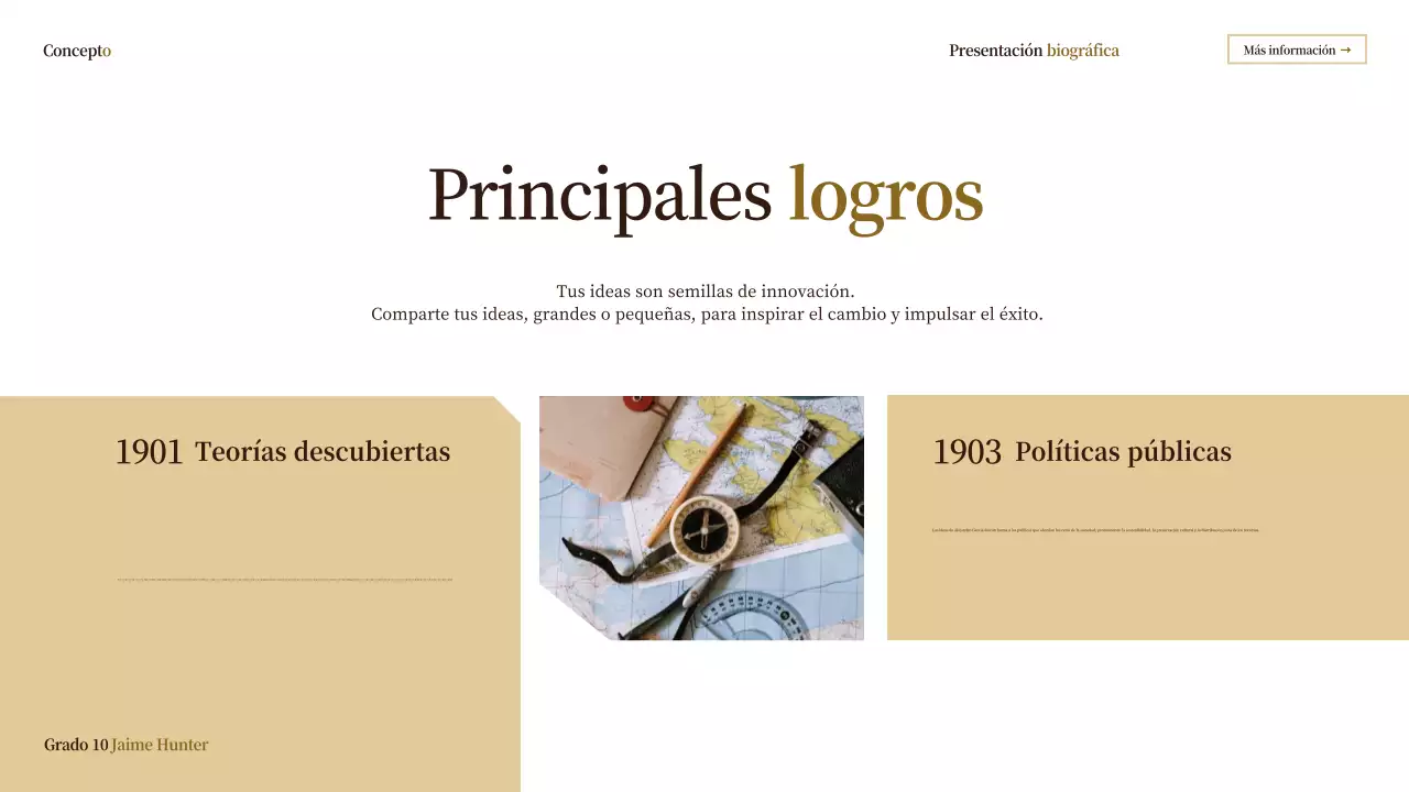 beige vintage biografía clase