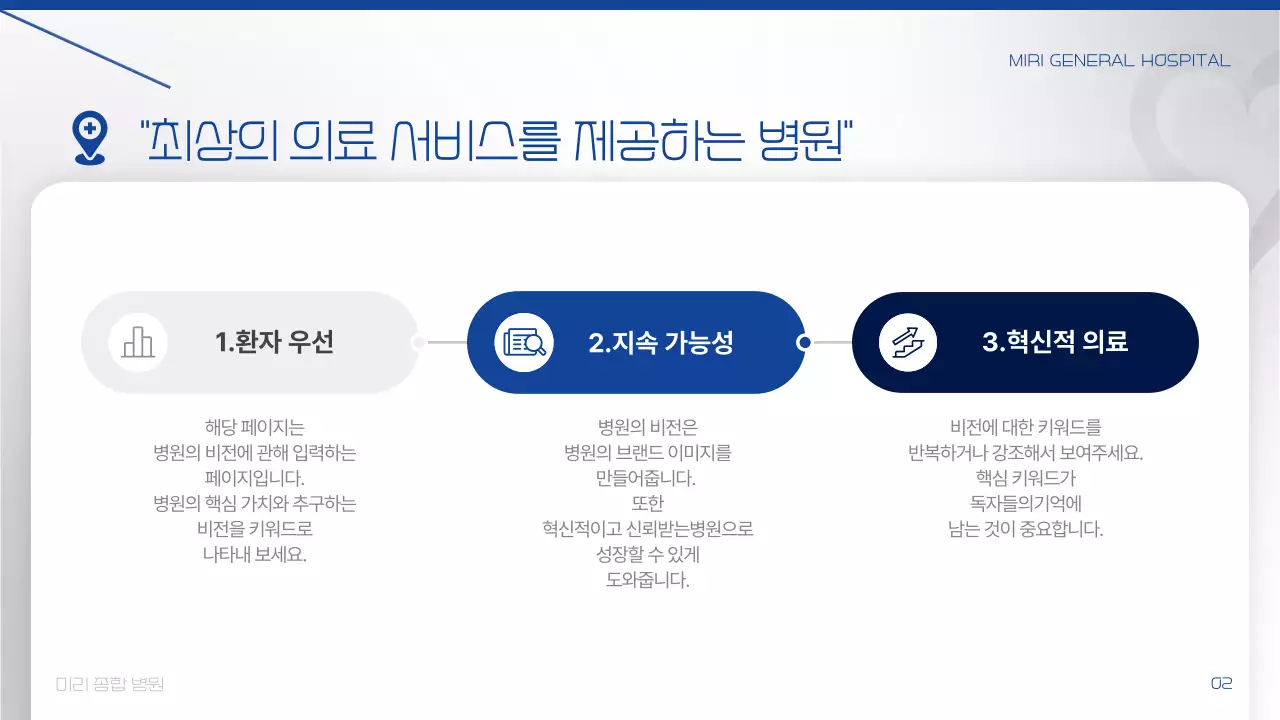 파랑 모던 병원 소개 정보 전달