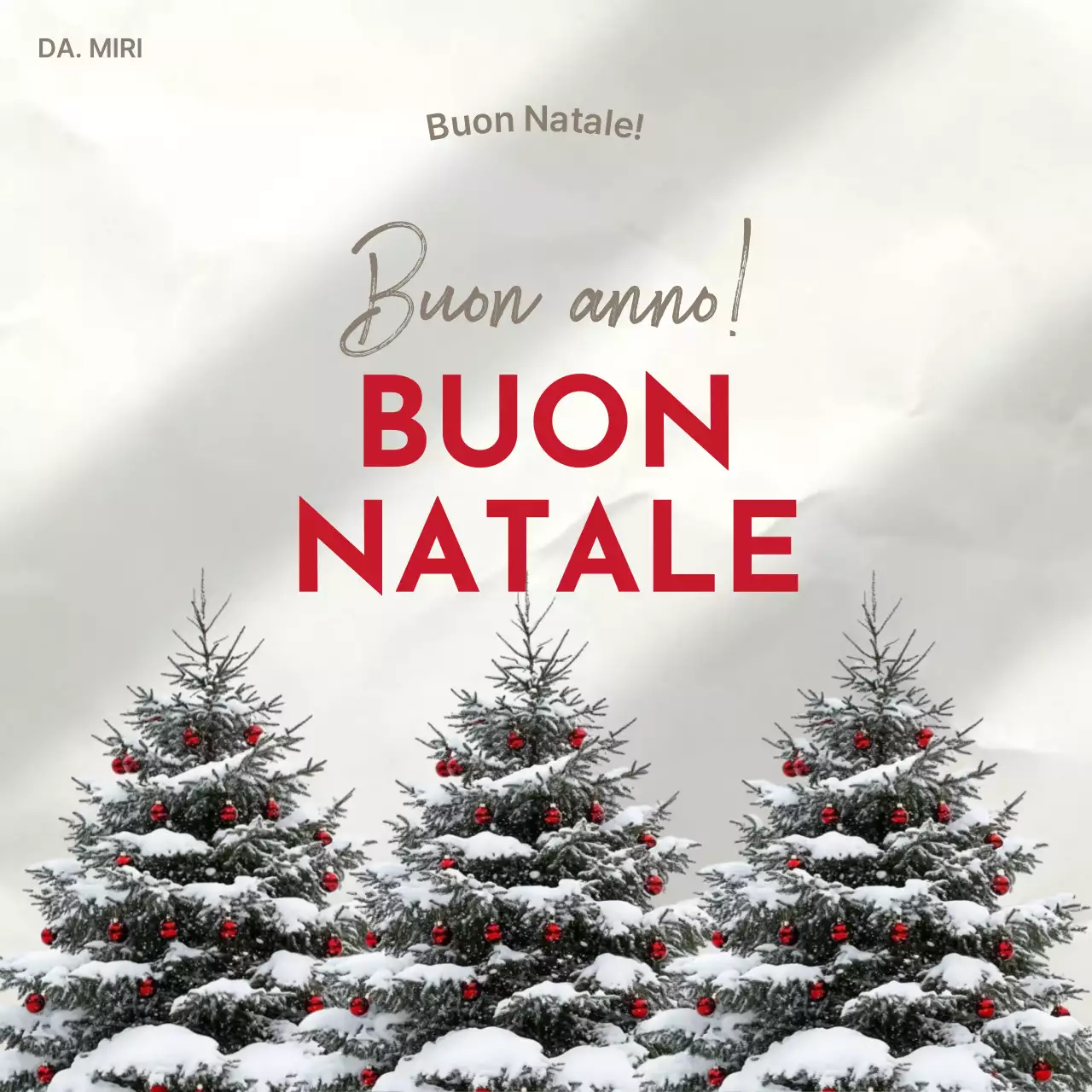 Biglietto di Natale semplice in bianco