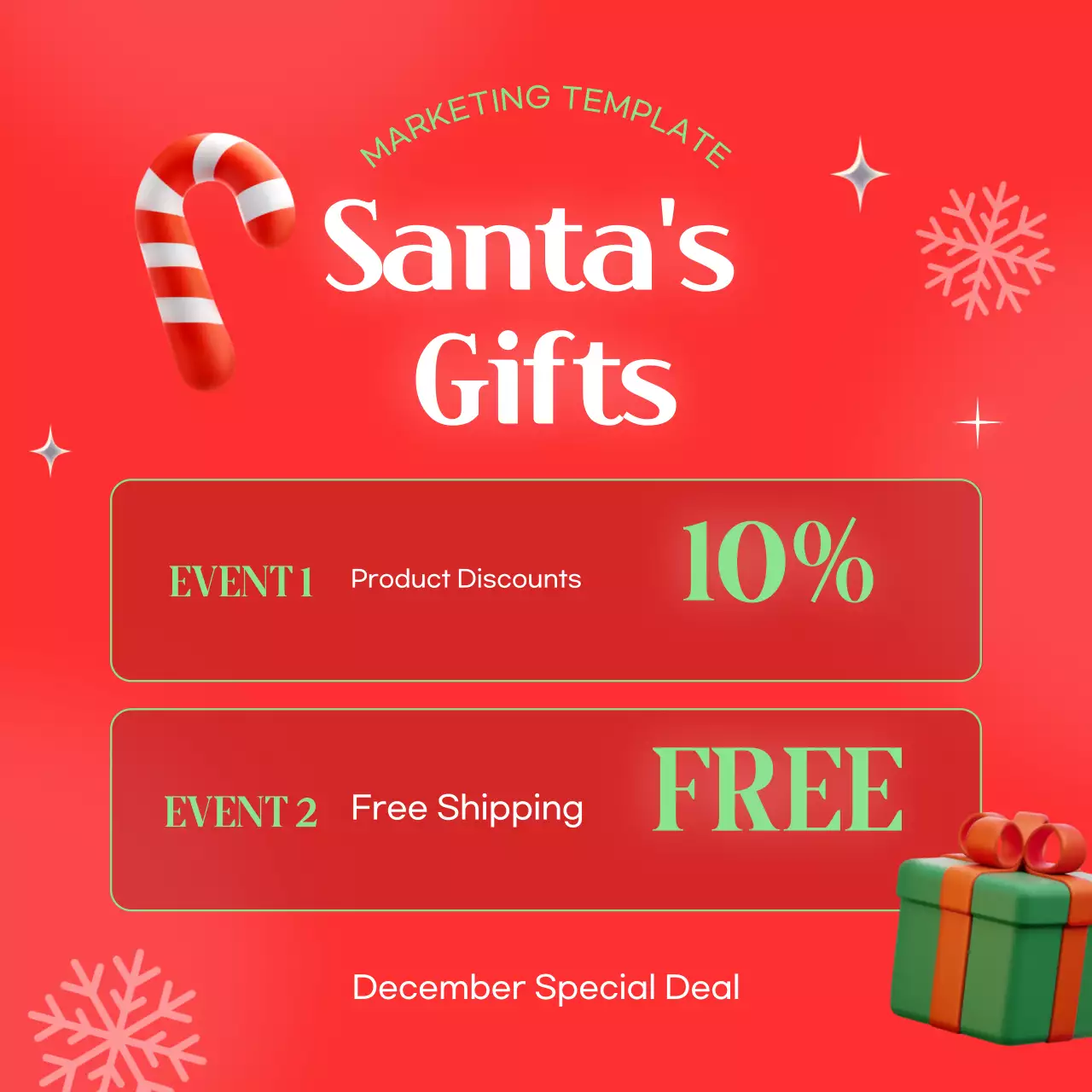 Modelo de marketing festivo vermelho Instagram Carousel