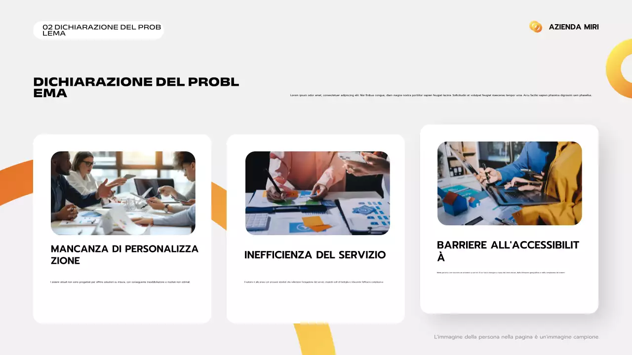 arancione moderno passo d'affari