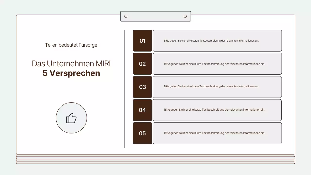 Ein sauberer, hellblauer Bericht zur sozialen Verantwortung von Unternehmen