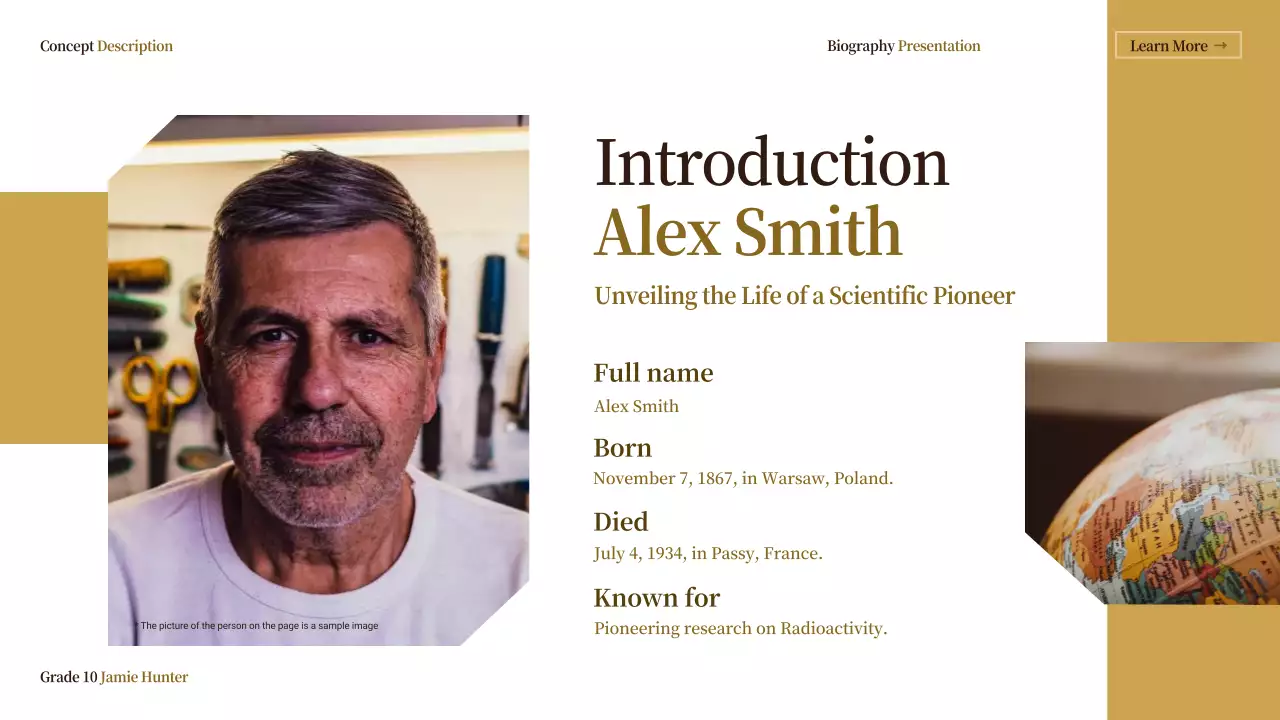 Beige Classic Biography Presentation