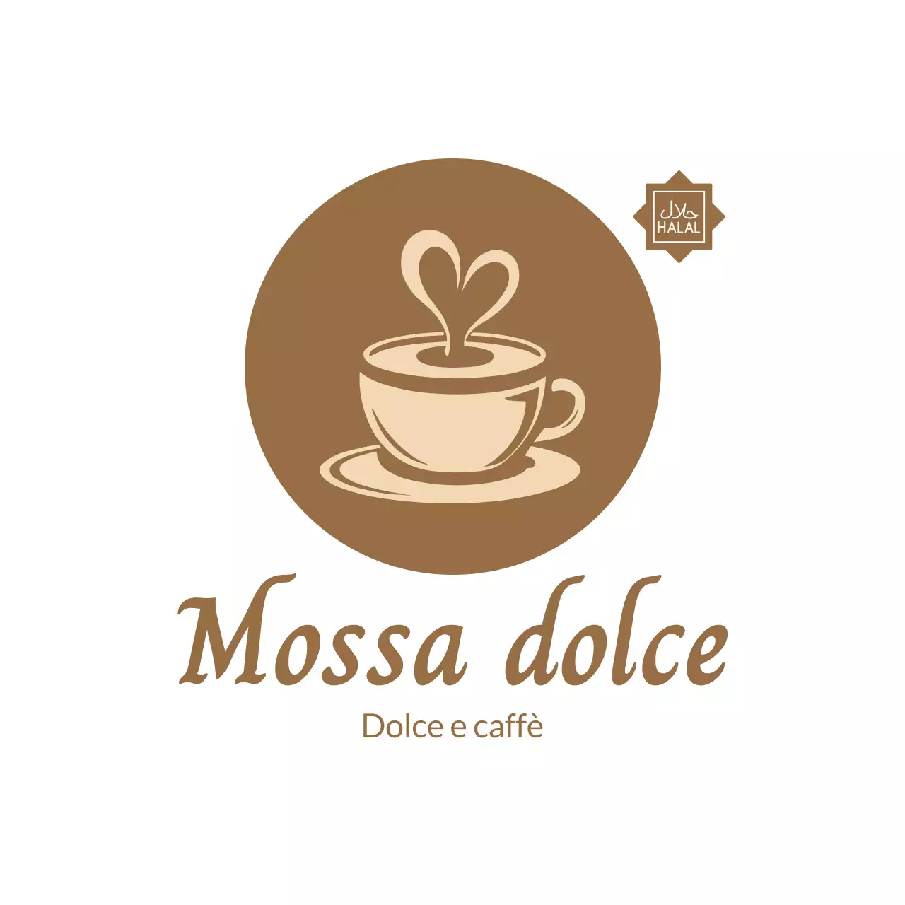 logo marrone minimalista del caffè