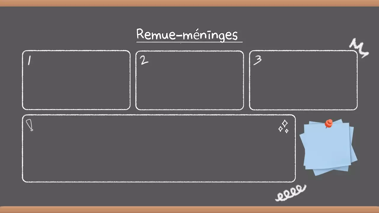Présentation de brainstorming gris vintage