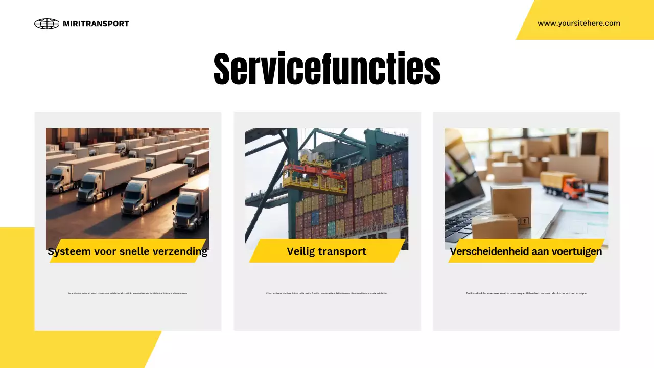 gele presentatie modern transport