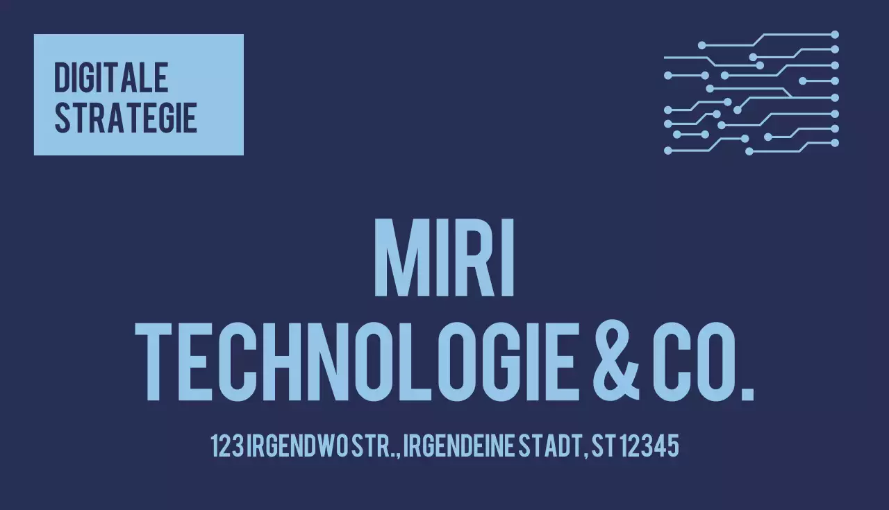 blaue moderne Beratungskarte