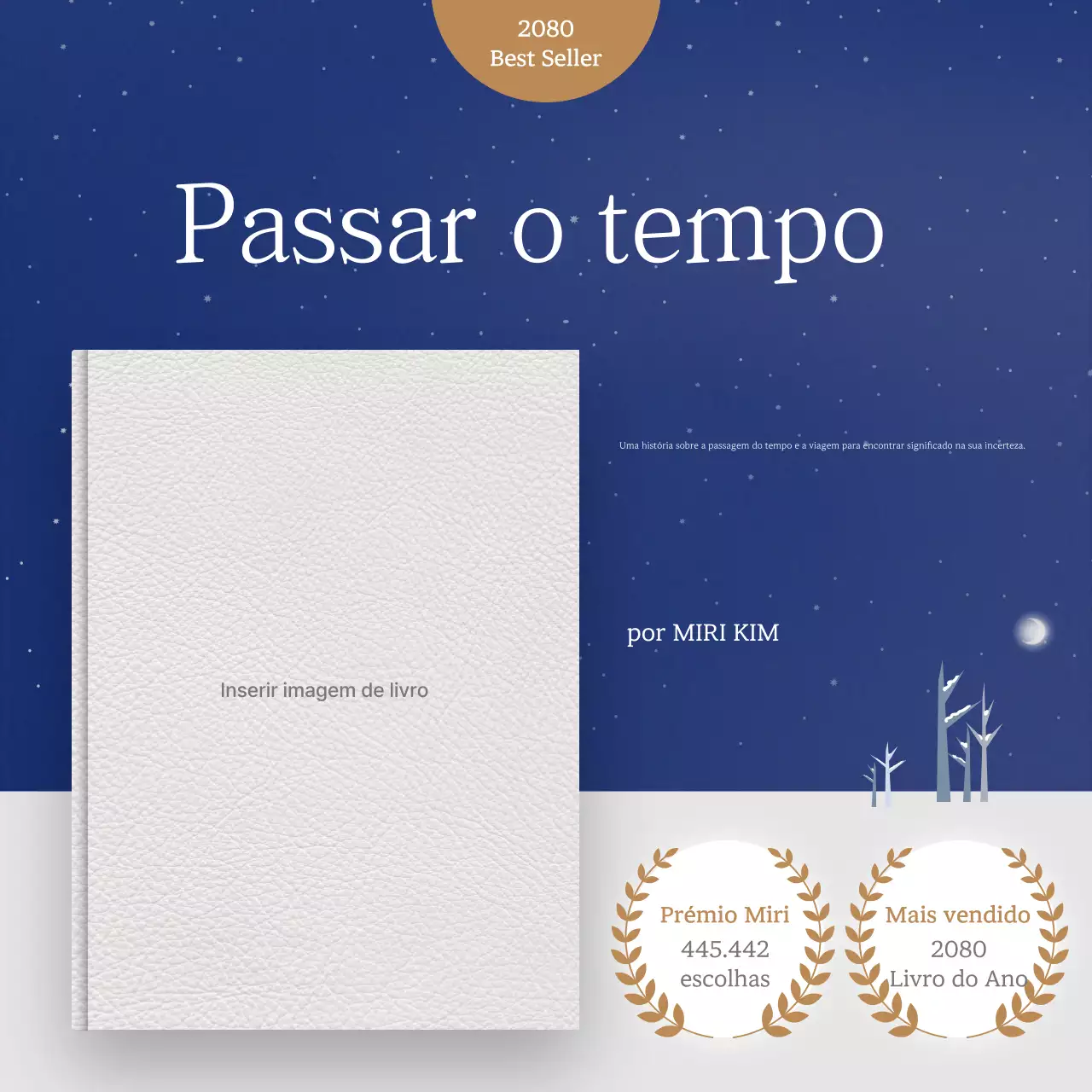 Anúncio de leitura simples azul