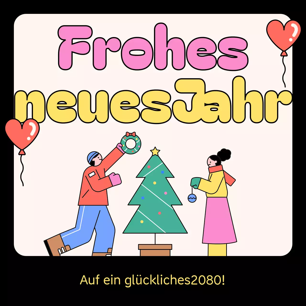 Rosa gemütliche Neujahrsfeiern