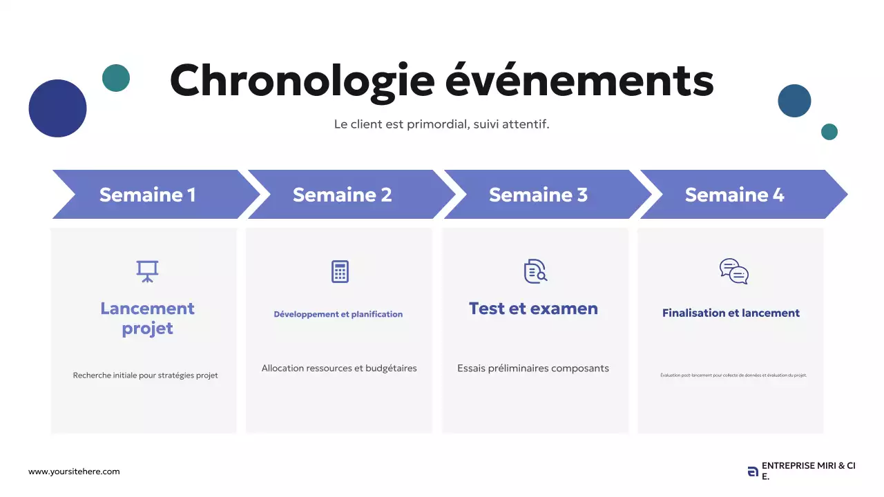 proposition d'entreprise moderne de couleur bleue