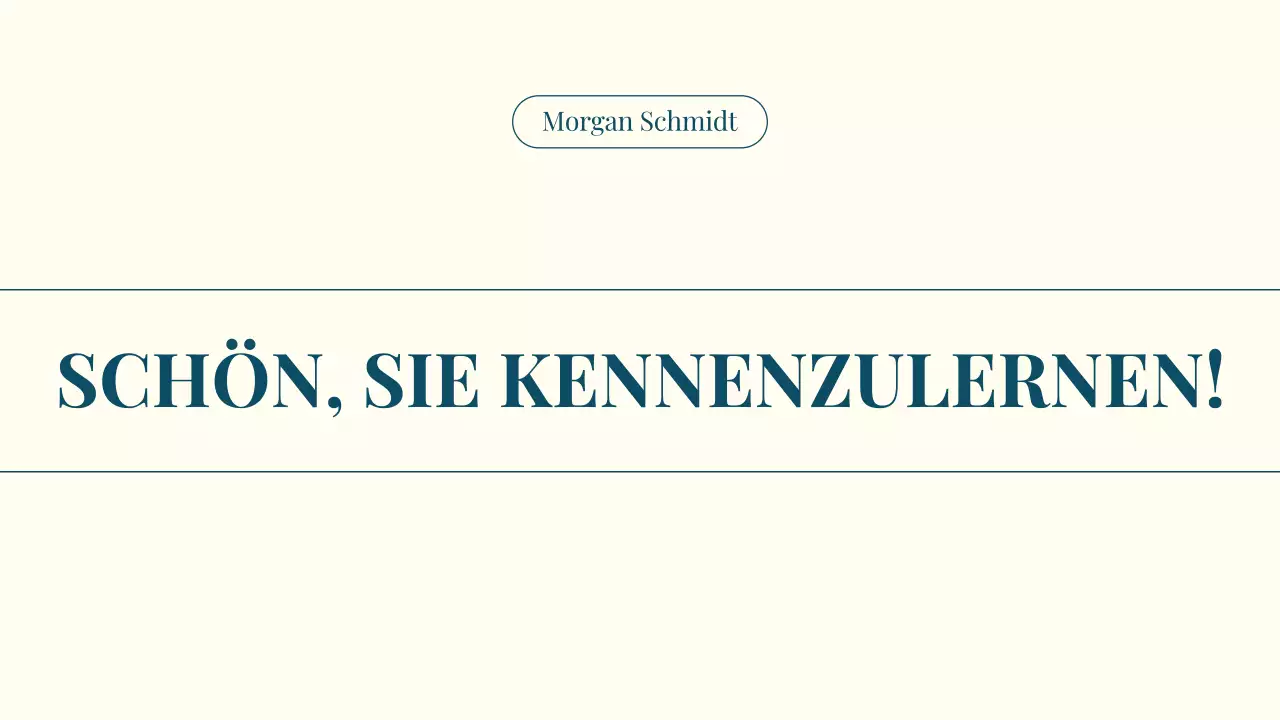 Teal und Beige Modern Über mich Einleitung