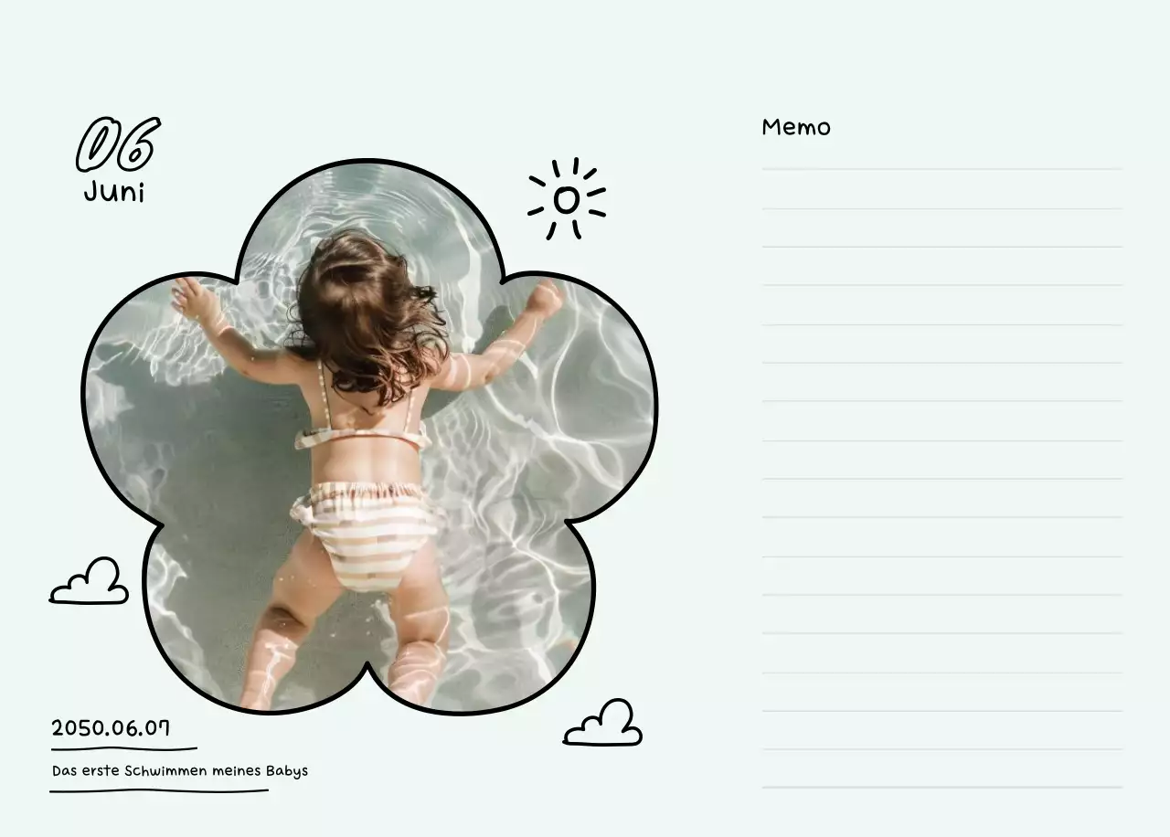 Weißes und hübsches Neujahrstagebuch