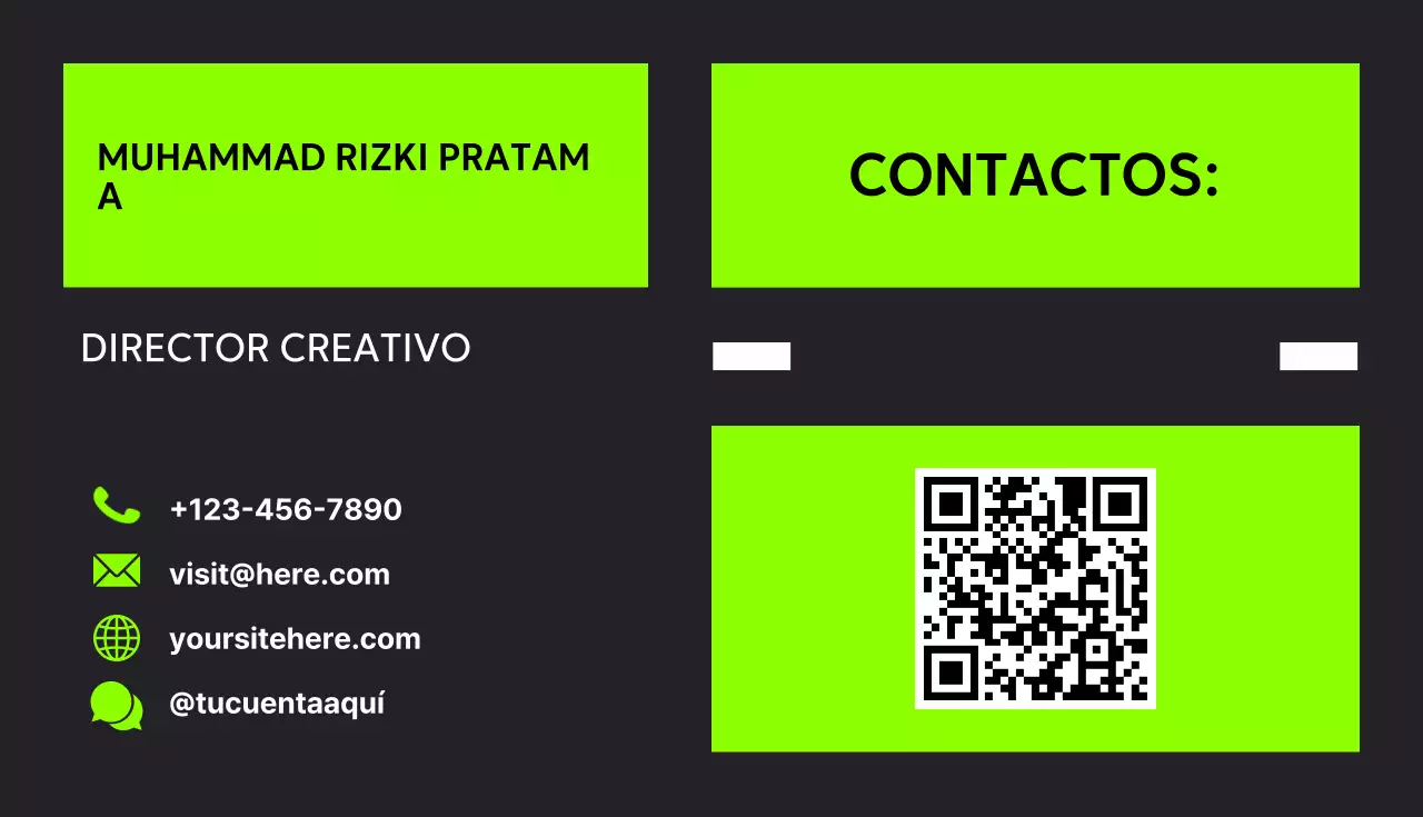 Tarjeta de visita moderna y ecológica