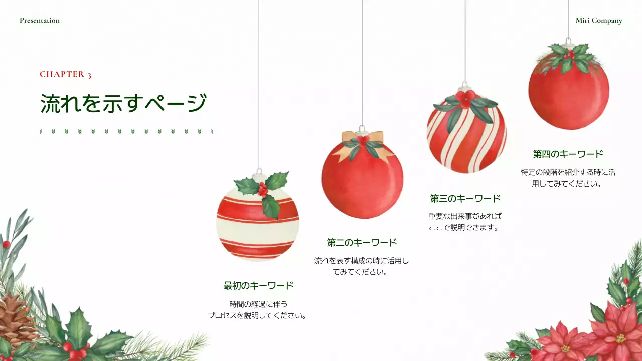 赤 上品 クリスマス プレゼンテーション
