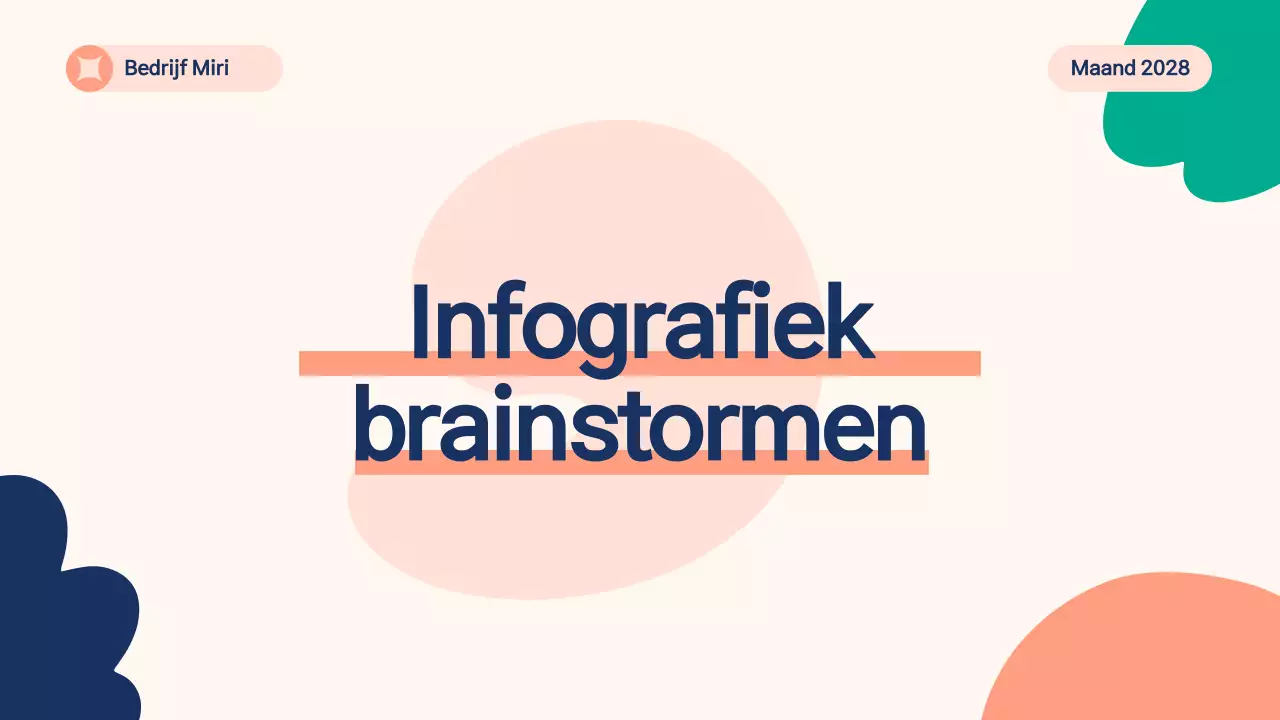 beige modern brainstormmateriaal