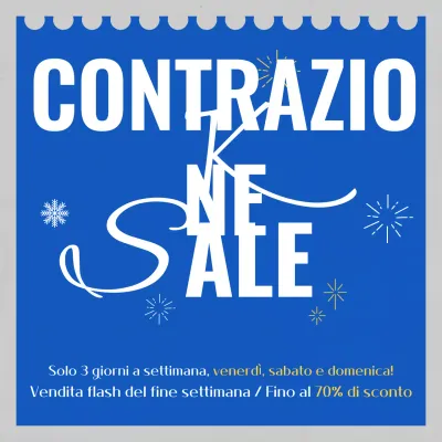 Evento di vendita moderna blu