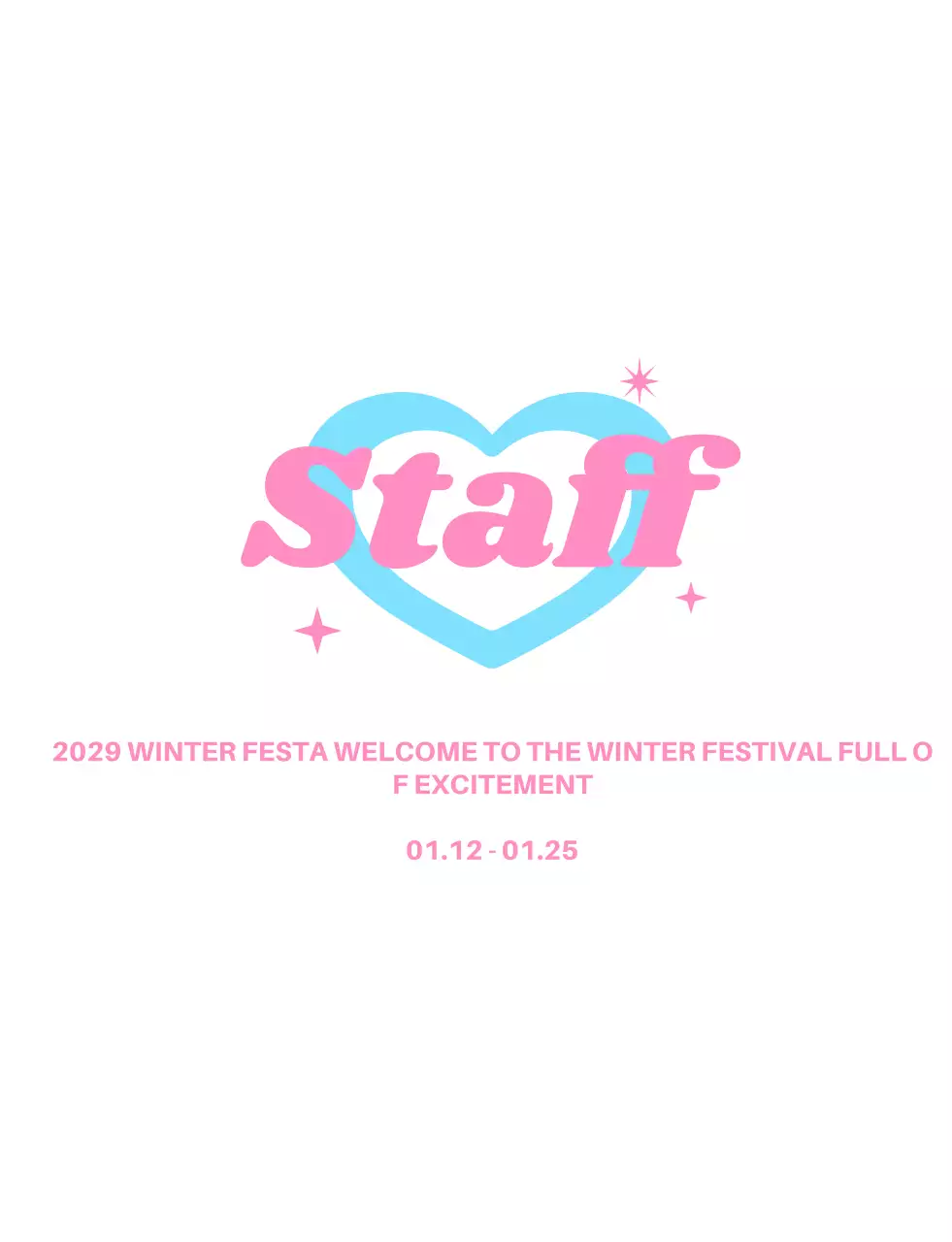 Logo staf festival berbentuk hati