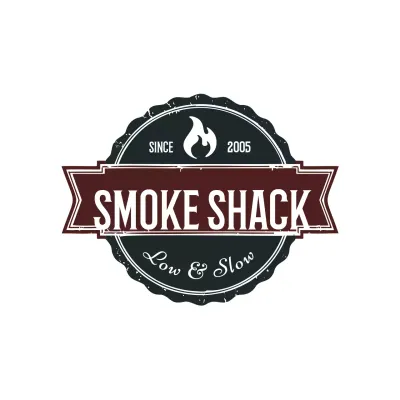 Maroon Vintage Barbecue Promotion Logo