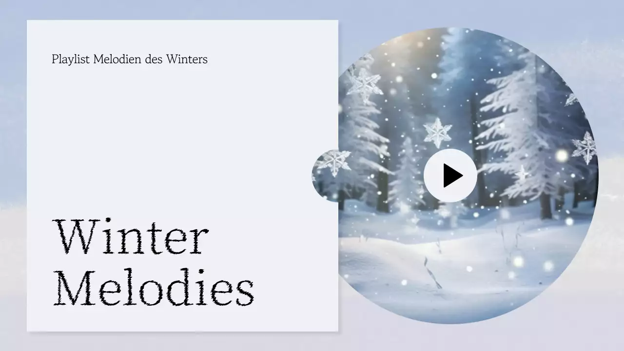 Hellblaue minimalistische Musikanzeige