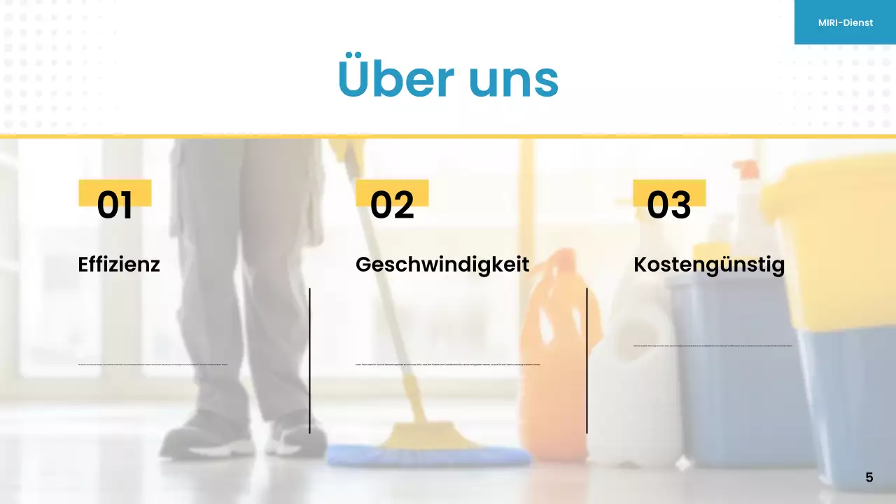 blau-gelb-modernes Reinigungsservice-Aktion