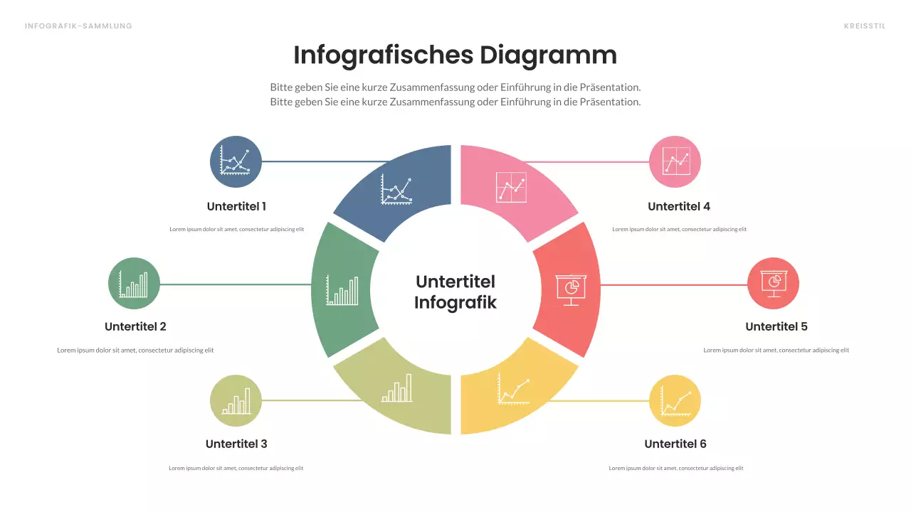 buntes modernes Infografik-Layout