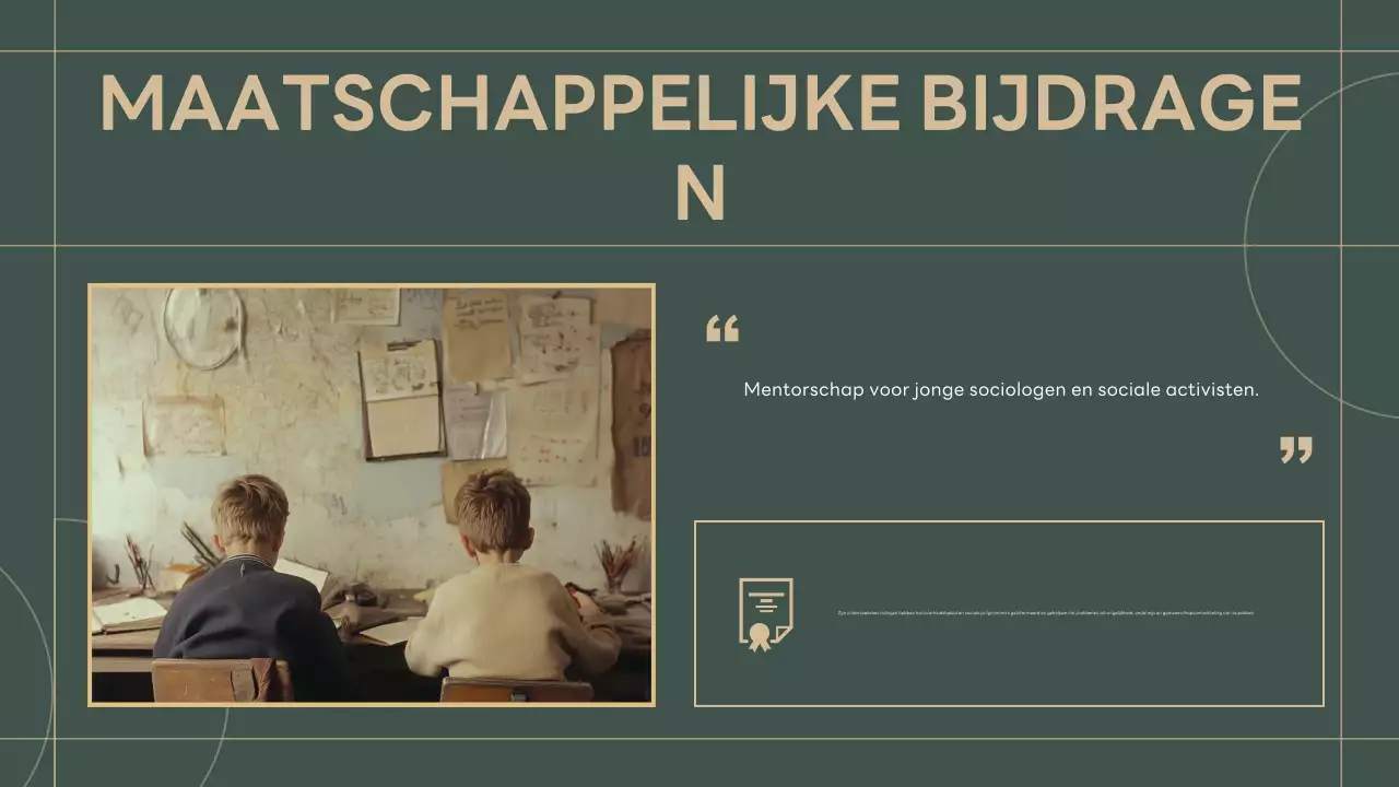 groen klassieke biografie presentatie