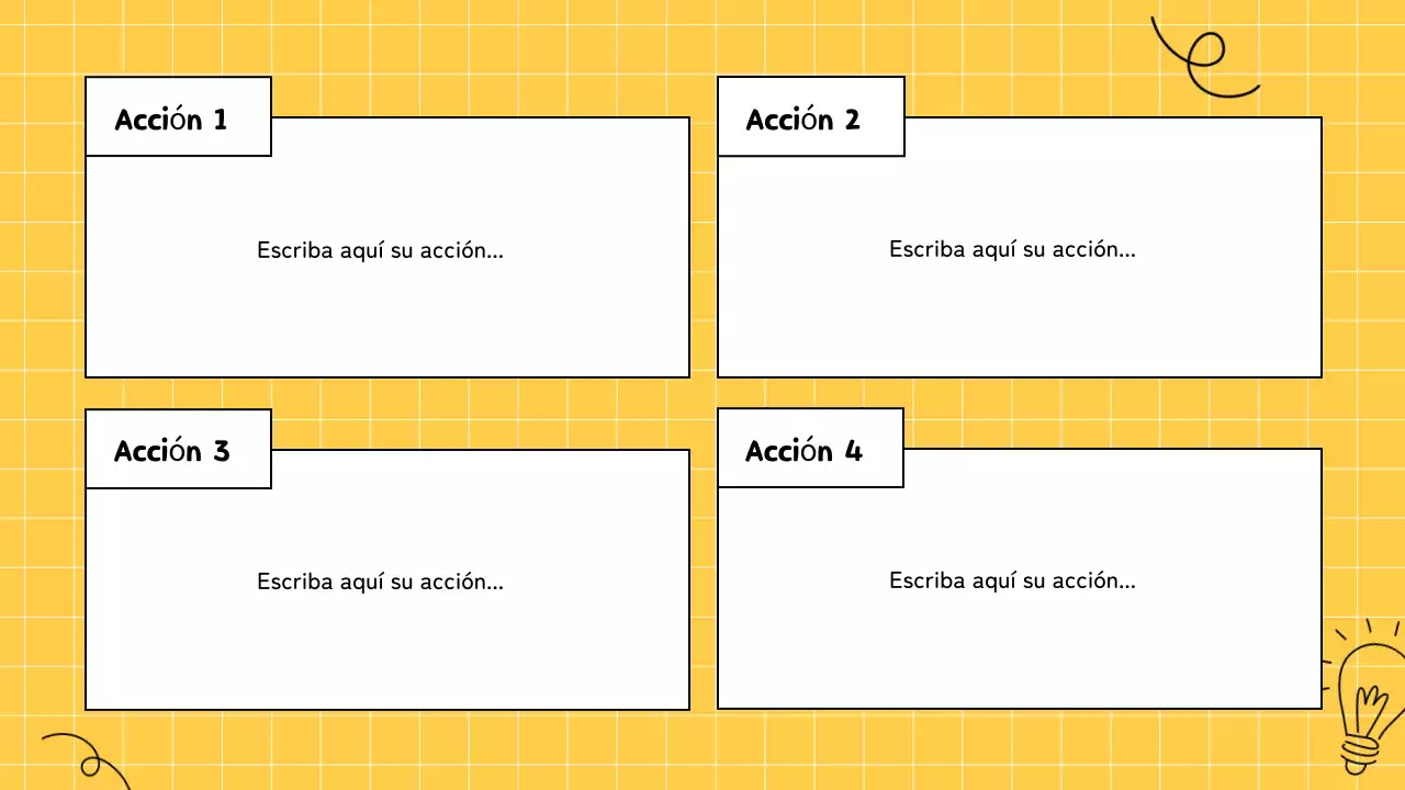 amarillo brainstorming infografía presentación