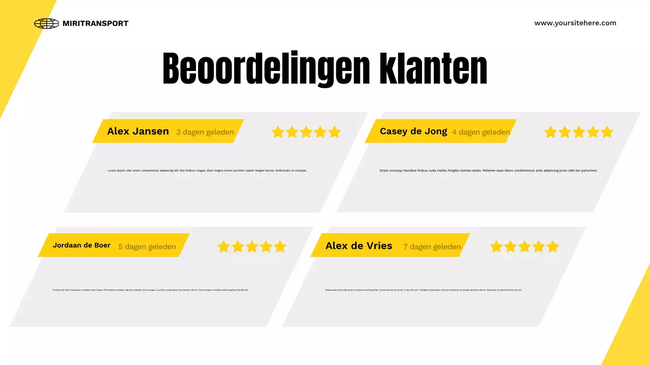 gele presentatie modern transport