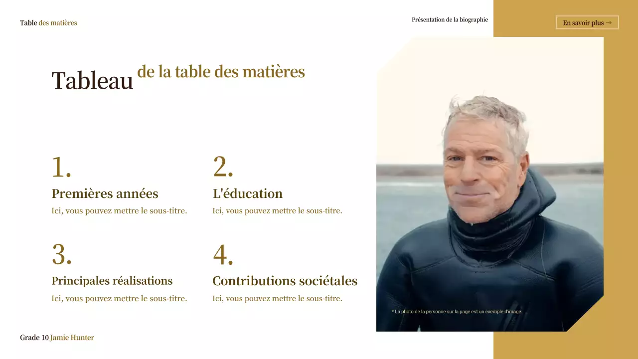 classe biographie vintage beige