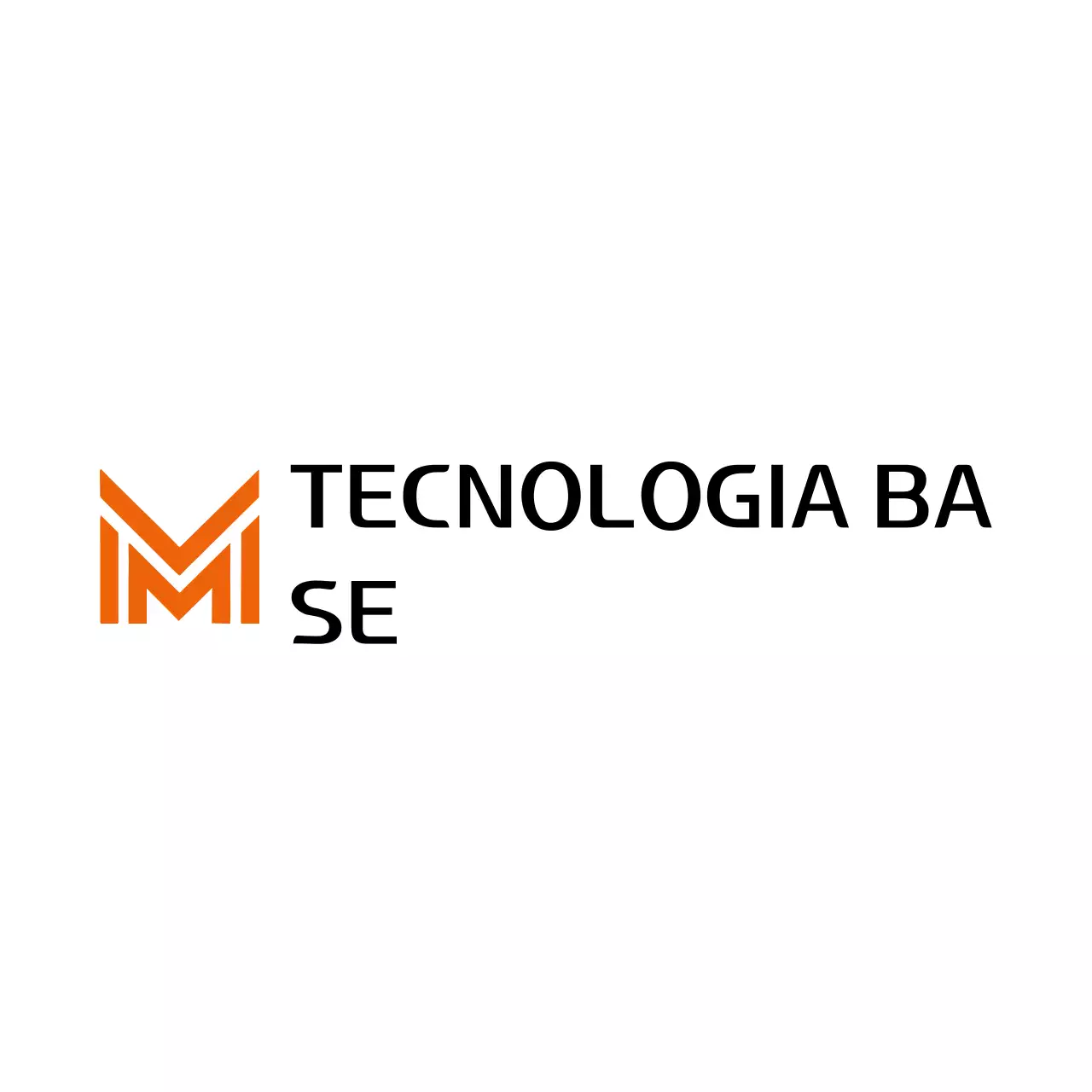 logótipo tecnológico moderno laranja