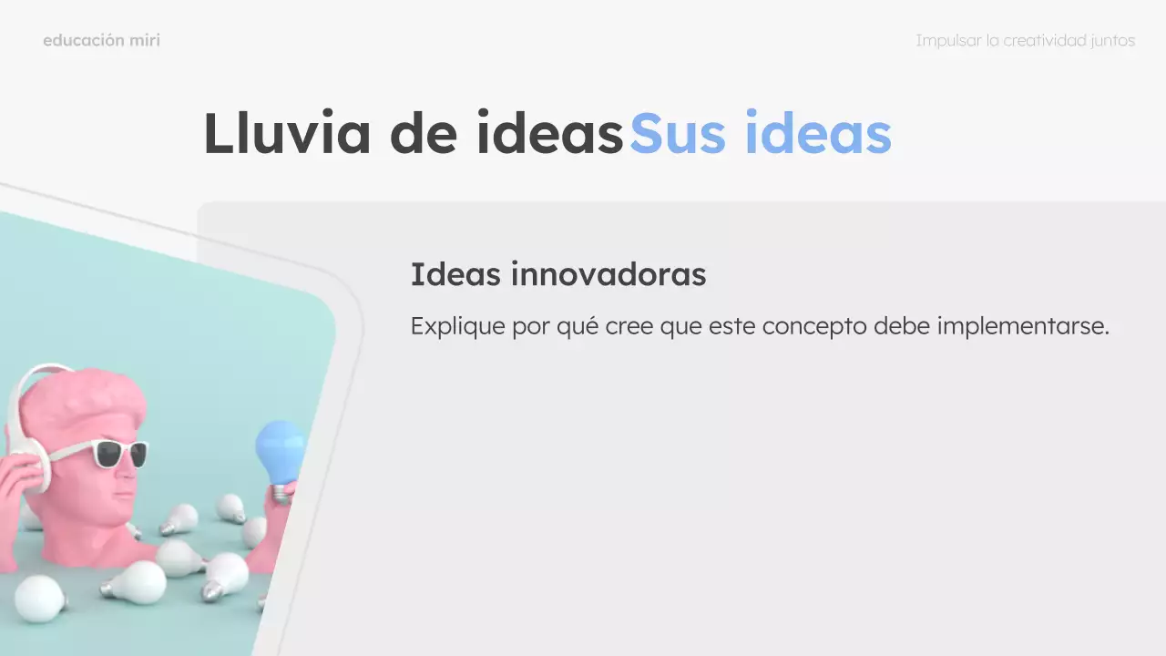 menta y rosa moderno diseño de guía de brainstorming