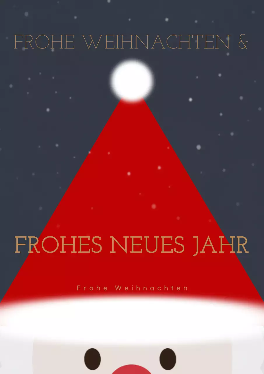 Rote einfache Weihnachtspostkarte