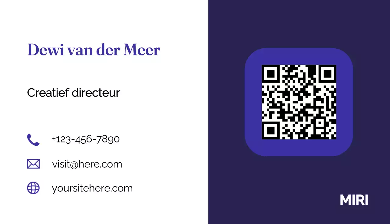 marine modern visitekaartje