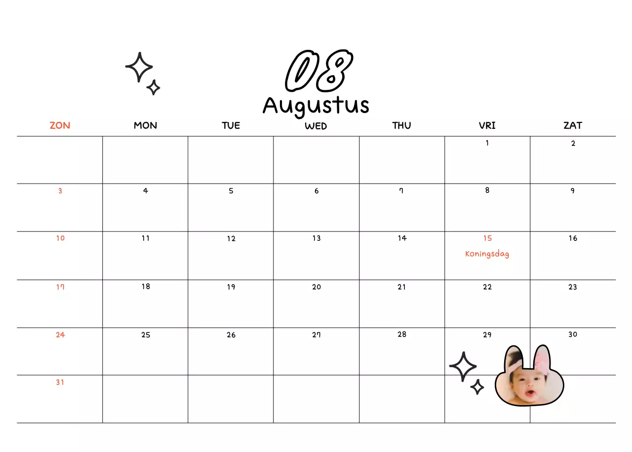 Schattige nieuwjaarskalender