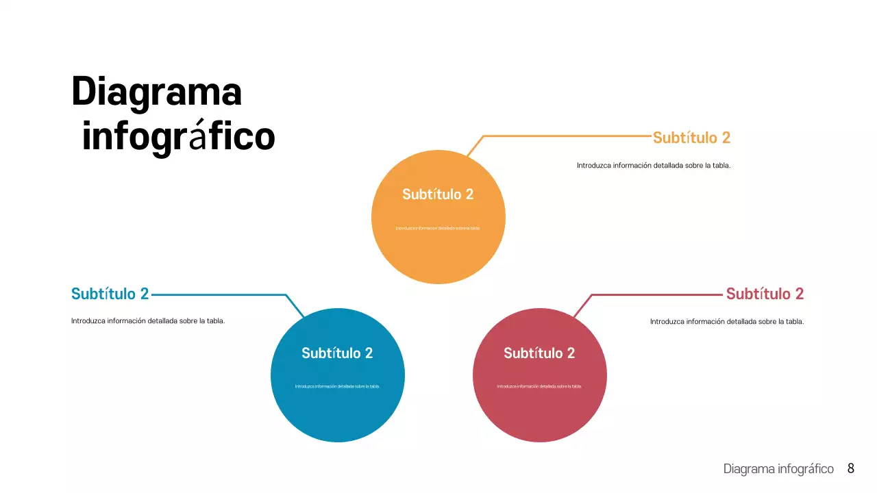 arco iris moderna plantilla de presentación infográfica