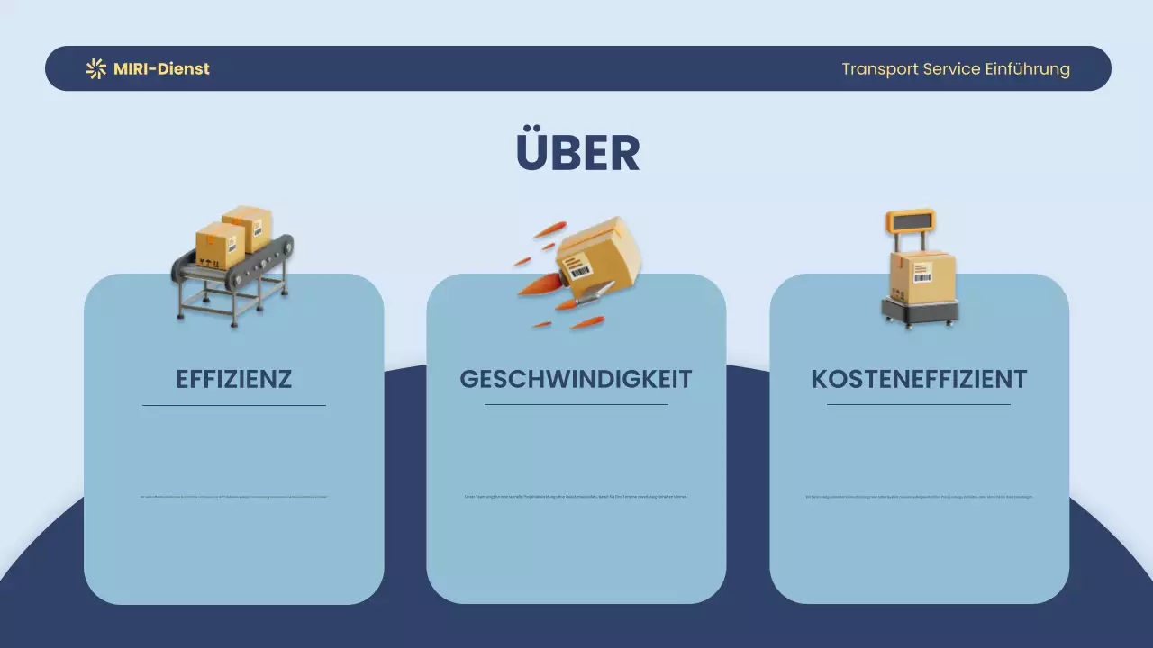 Blue and Yellow Modern Transport Service Einführung