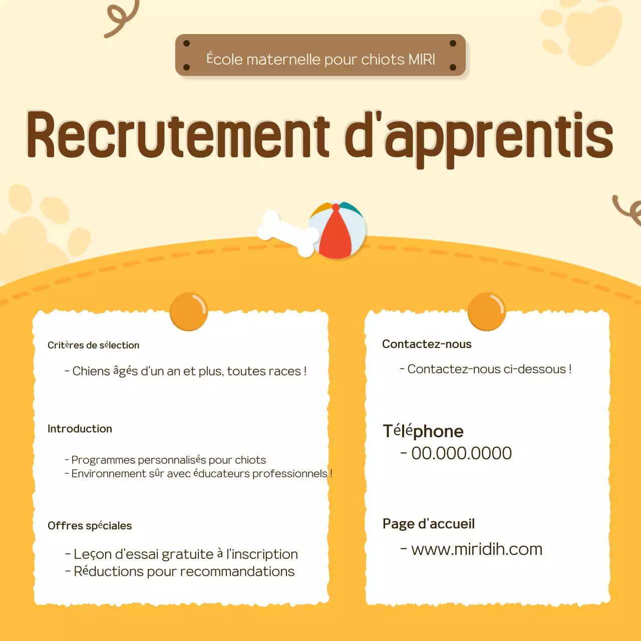 Promouvoir le jardin d'enfants des animaux en peluche jaunes