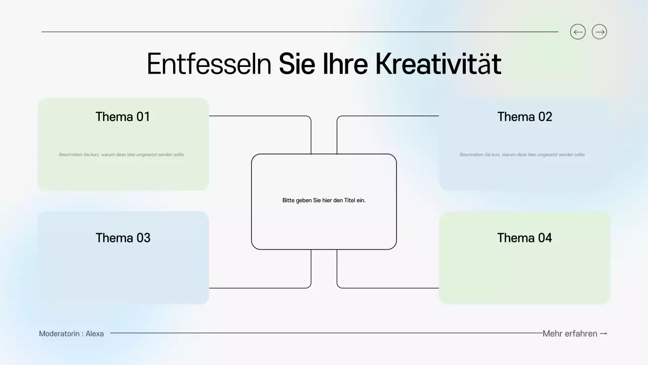 blue and green clean digital brainstorming guide