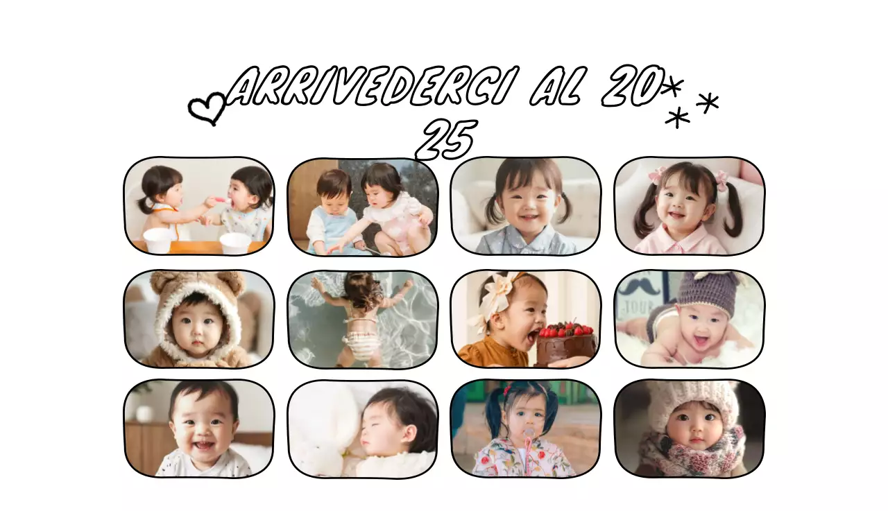 Calendario giallo con foto carine