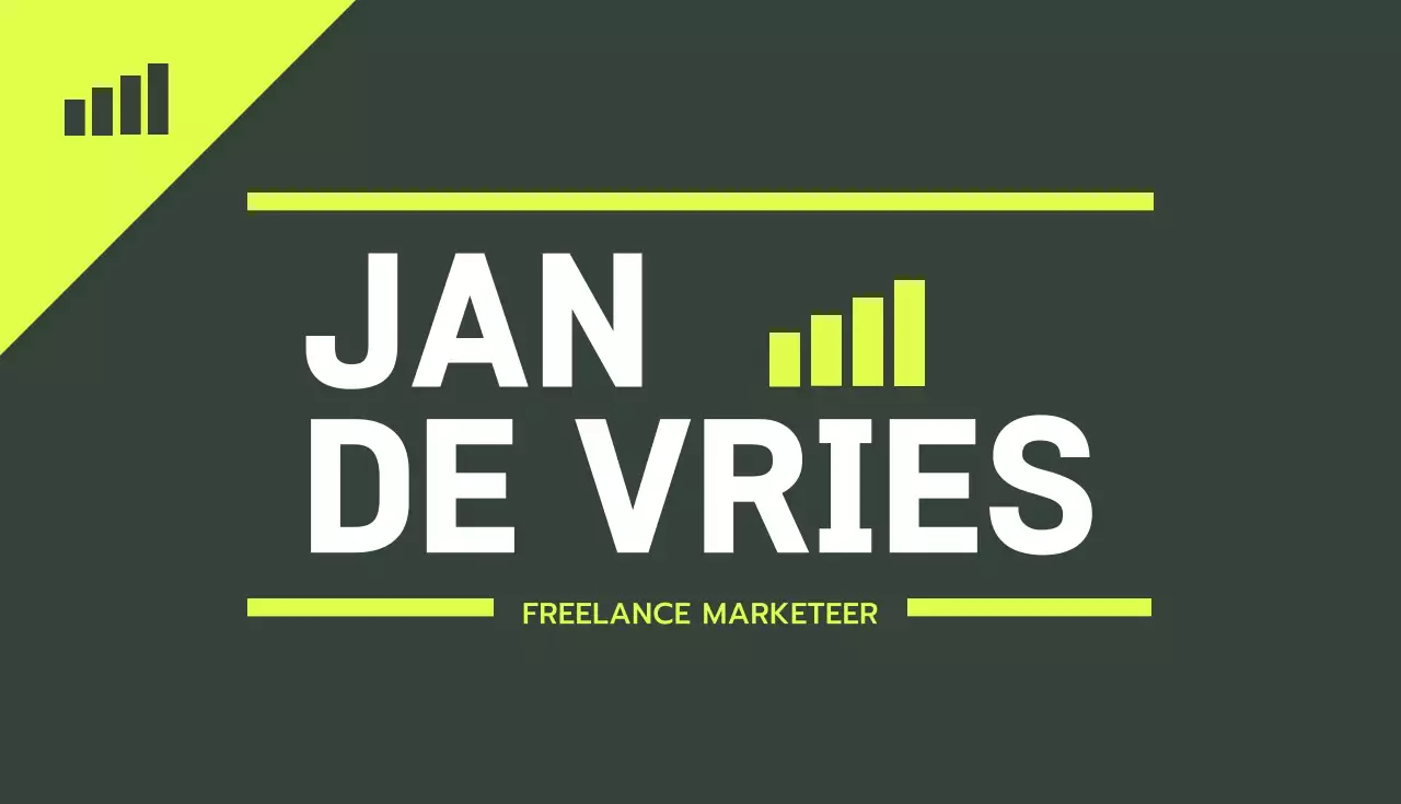 Groen modern visitekaartje