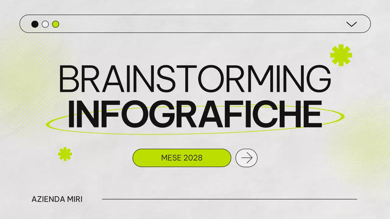 Presentazione infografica del Brainstorming verde e grigio