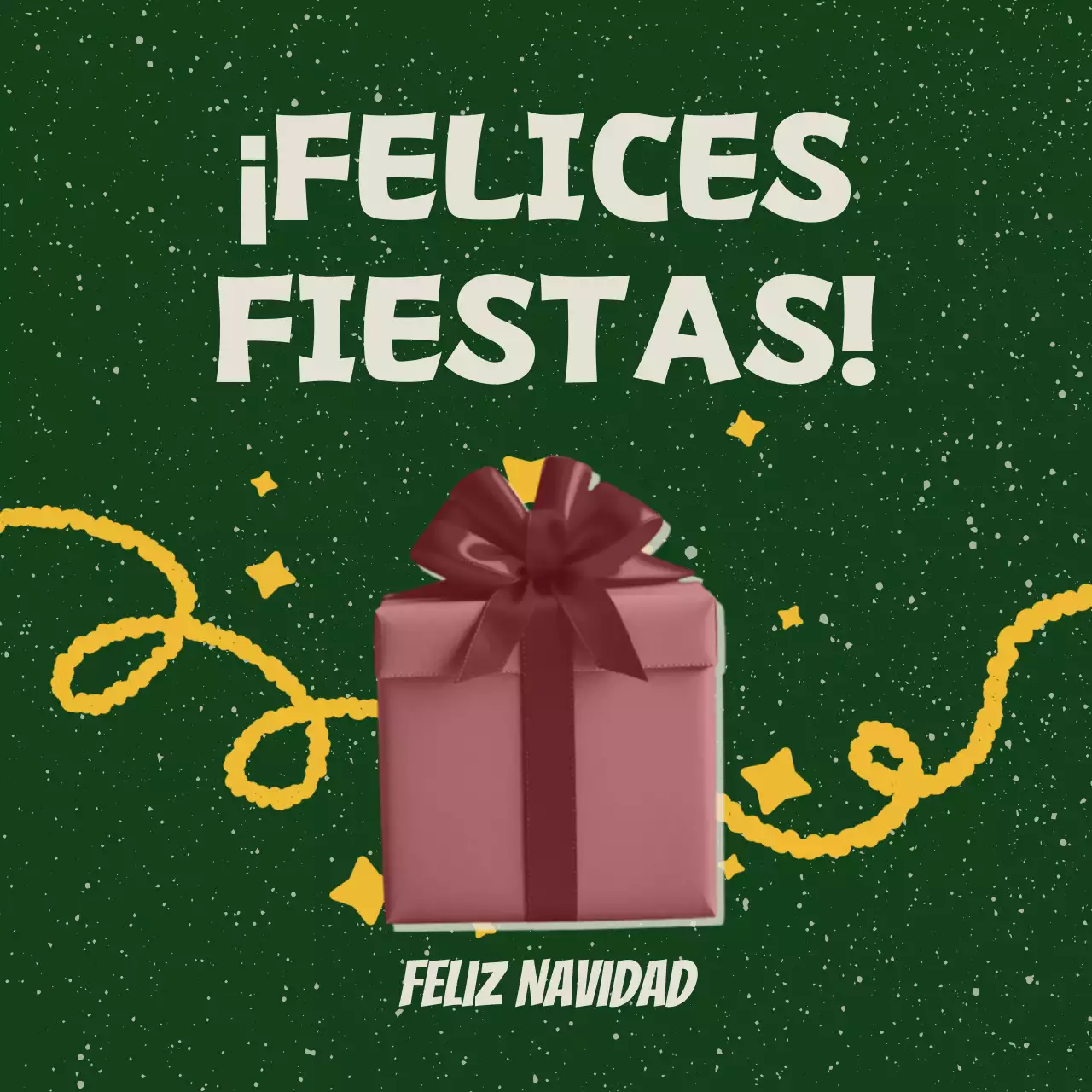 Felicitación navideña retro roja